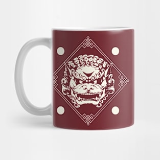 Guardian Lion (white print) Mug